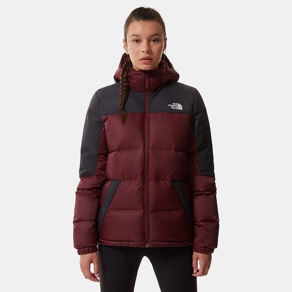 The North Face Winter Jacket Womens Australia - The North Face Diablo Hooded Red / Black Hiking (IJA